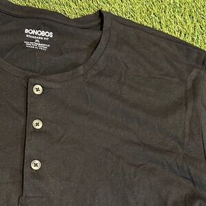 Bonobos Men's Charcoal Long Sleeve Henley